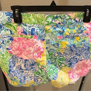 Colorful Floral Print Shorts - Multi